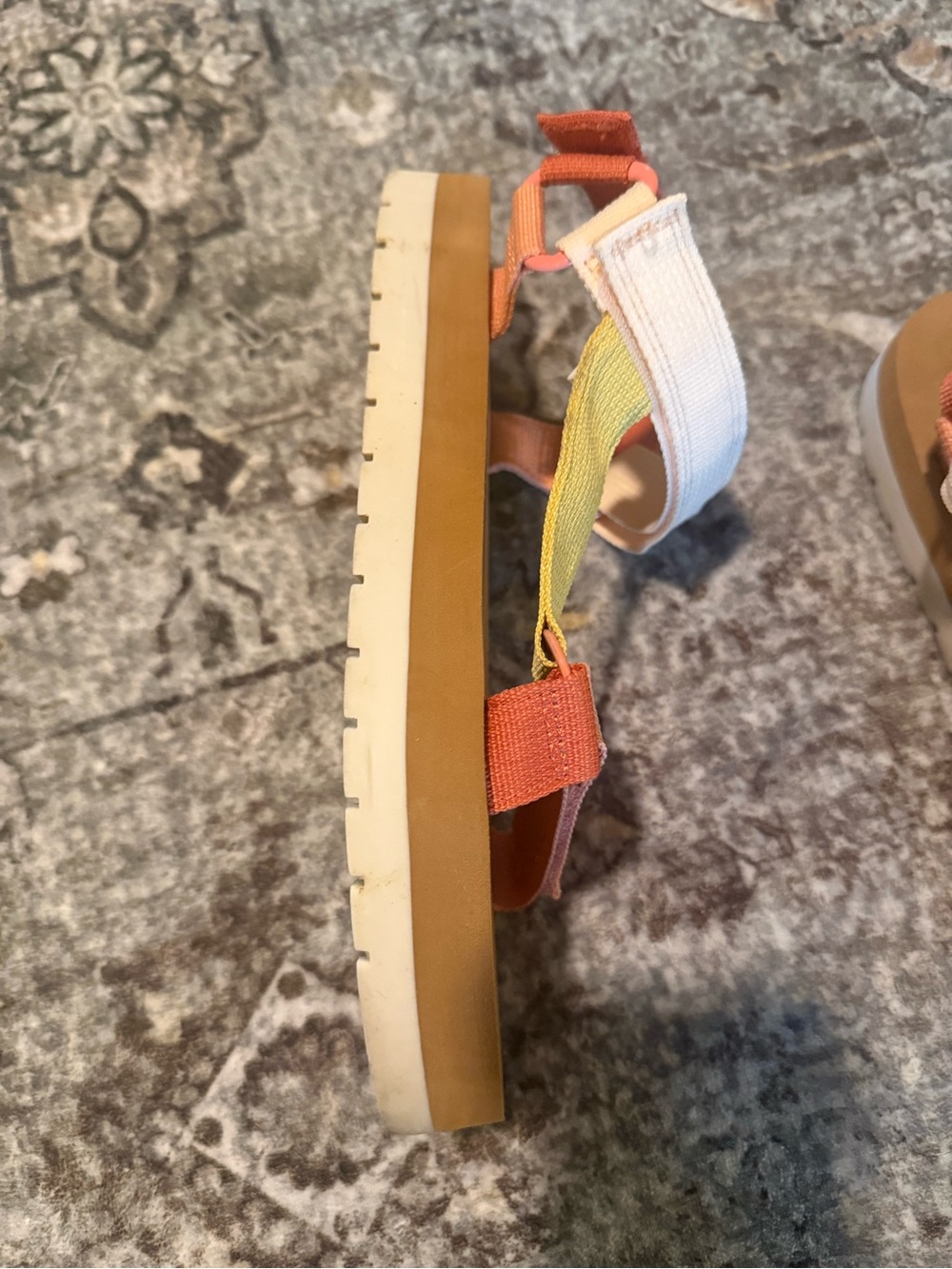 🍑 Universal Thread Women’s Holden Multi-Color Strappy Platform Summer Sandal 10 - Picture 9 of 12
